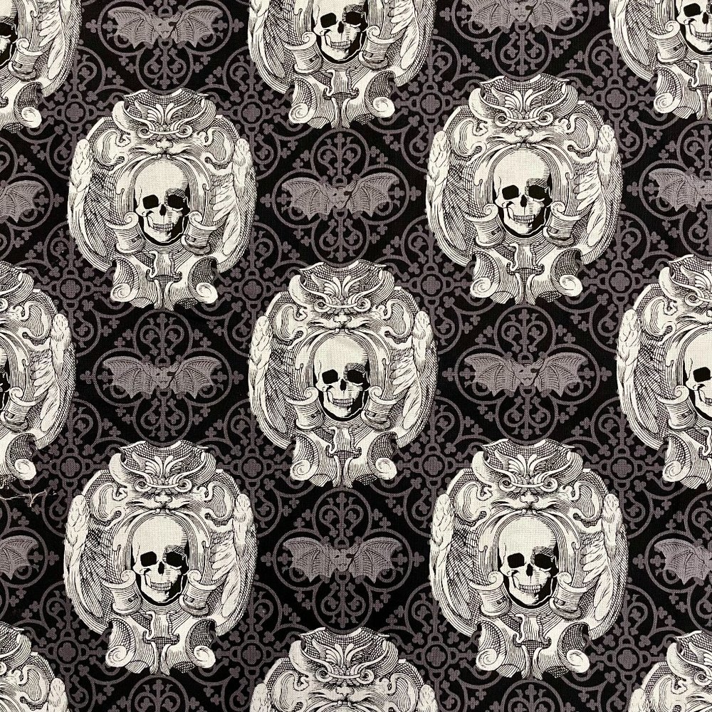 Gothic Skulls Fabric by Michael Miller
